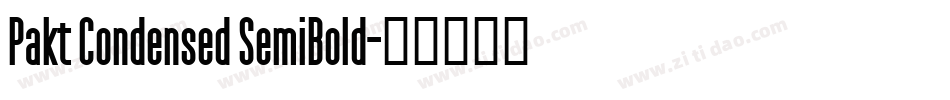 Pakt Condensed SemiBold字体转换